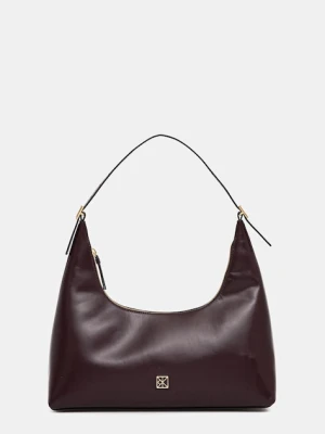 Calvin Klein torebka skórzana kolor bordowy LV04F3262G