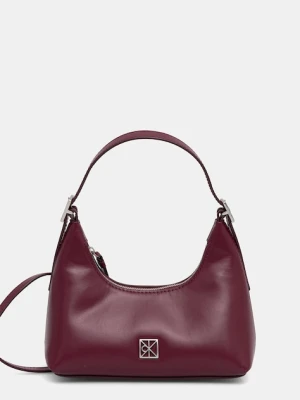 Calvin Klein torebka skórzana kolor bordowy LV04F3263G