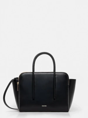 Calvin Klein torebka skórzana kolor czarny LV04F3034G