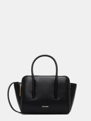 Calvin Klein torebka skórzana kolor czarny LV04F3057G