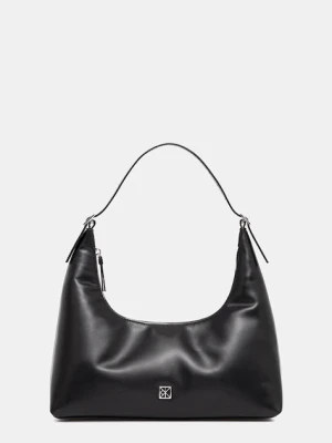 Calvin Klein torebka skórzana kolor czarny LV04F3262G