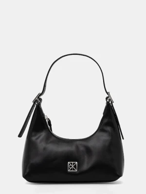 Calvin Klein torebka skórzana kolor czarny LV04F3263G
