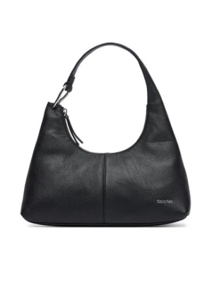Calvin Klein Torebka Slouchy Leather Shoulder Bag LV04F3657G Czarny