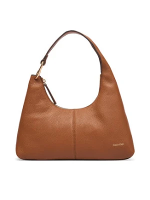 Calvin Klein Torebka Slouchy Leather Shoulder Bag LV04F3657G Zielony