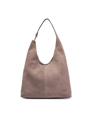 Calvin Klein Torebka Slouchy Suedelarge Shoulder Bag LV04F3690G Brązowy
