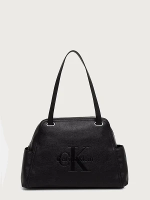 Calvin Klein torebka tote damska z imitacji skóry czarny