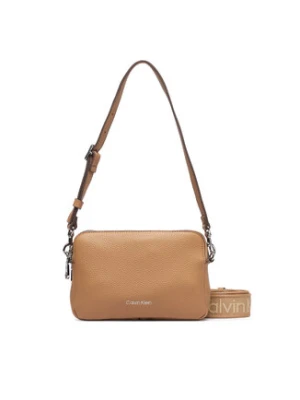 Calvin Klein Torebka Webbing 2X Strap Camera Bag LV04F3656G Beżowy