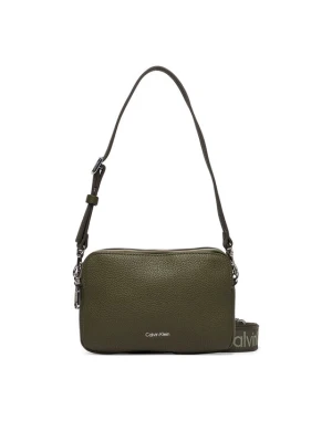 Calvin Klein Torebka Webbing 2X Strap Camera Bag LV04F3656G Zielony ciemny