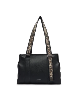 Calvin Klein Torebka Webbing Adj Strap Tote LV04F3644G Czarny