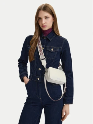 Calvin Klein Torebka Webbing Double Strap Camera Bag LV04F3165G Biały