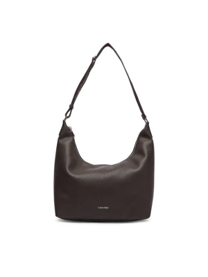 Calvin Klein Torebka Webbing Strap Md Shoulder Bag LV04F3891G Brązowy ciemny