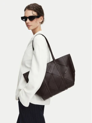 Calvin Klein Torebka Woven Medium Carryall LV04F3548G Brązowy