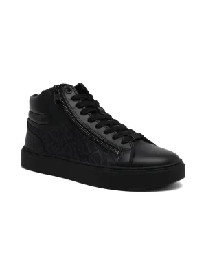 Calvin Klein Trampki HIGH TOP LACE UP W/Z, 0GK | z dodatkiem skóry