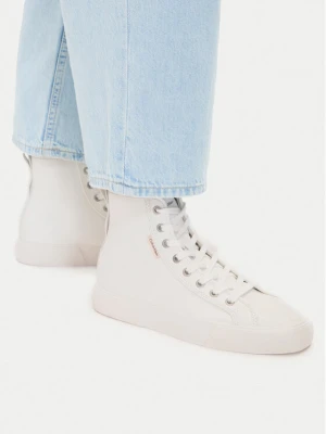 Calvin Klein Trampki Vulc Lace Up Hightop Lth HW0HW03076 Biały