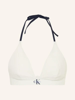 Calvin Klein Trójkątny Stanik Bikini Ck Monogram weiss