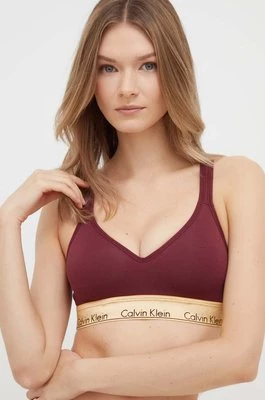 Calvin Klein Underwear biustonosz kolor bordowy gładki