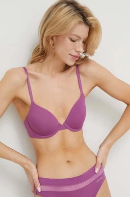 Calvin Klein Underwear biustonosz kolor fioletowy gładki