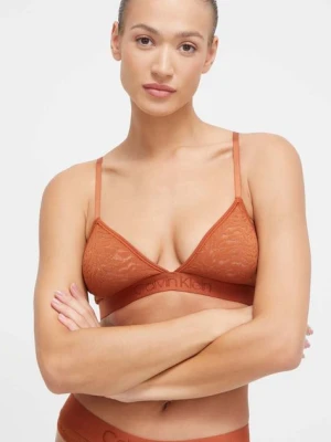 Calvin Klein Underwear biustonosz kolor pomarańczowy gładki 000QF7491E