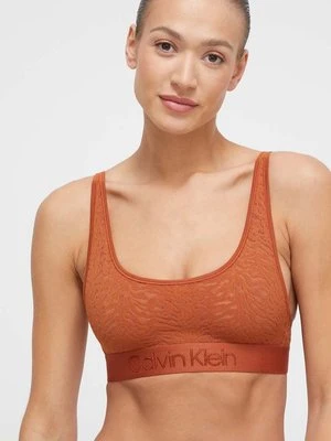 Calvin Klein Underwear biustonosz kolor pomarańczowy gładki