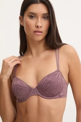 Calvin Klein Underwear biustonosz kolor różowy koronkowy gładki 000QF6875E