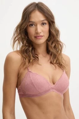 Calvin Klein Underwear biustonosz kolor różowy koronkowy gładki 000QF7974E