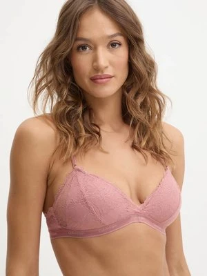 Calvin Klein Underwear biustonosz kolor różowy koronkowy gładki 000QF7974E