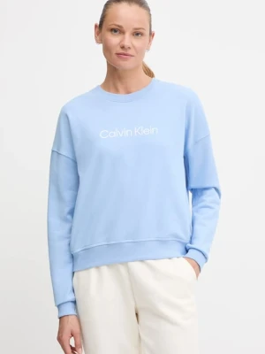 Calvin Klein Underwear bluza damska kolor niebieski z aplikacją LV00QS7514