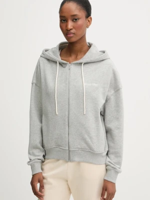 Calvin Klein Underwear bluza lounge damska kolor szary z kapturem gładka LV00QS7513
