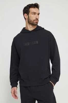 Calvin Klein Underwear bluza lounge kolor czarny z kapturem z nadrukiem