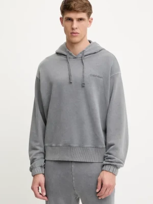 Calvin Klein Underwear bluza lounge męska kolor szary z kapturem gładka LV00NM2894