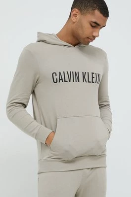 Calvin Klein Underwear bluza piżamowa męska kolor beżowy melanżowa
