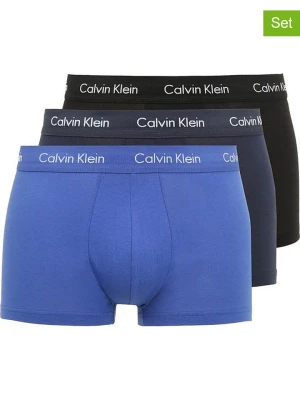 CALVIN KLEIN UNDERWEAR Bokserki (3 pary) w kolorze granatowym, niebieskim i czarnym rozmiar: S