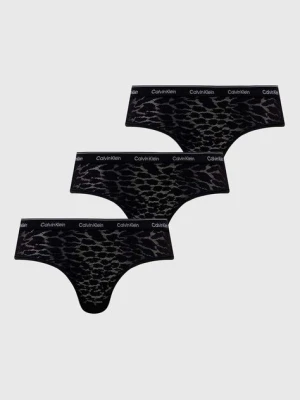 Zdjęcie produktu Calvin Klein Underwear brazyliany 3-pack kolor czarny z koronki 000QD5225E