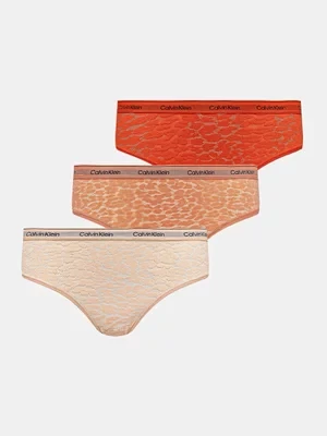 Calvin Klein Underwear brazyliany 3-pack kolor pomarańczowy z koronki 000QD5225E