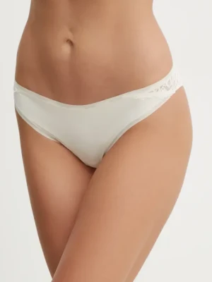 Calvin Klein Underwear brazyliany kolor beżowy z koronki 000QF7829E