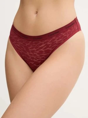 Calvin Klein Underwear brazyliany kolor czerwony z koronki 000QD5233E