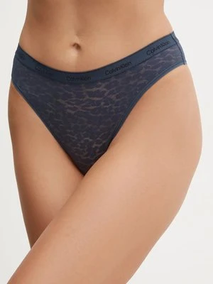 Calvin Klein Underwear brazyliany kolor granatowy z koronki 000QD5233E