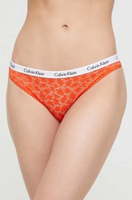 Calvin Klein Underwear brazyliany kolor pomarańczowy z koronki