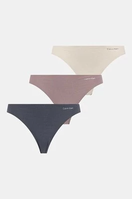 Calvin Klein Underwear figi 3-pack kolor beżowy 000QD5200E