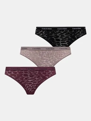 Calvin Klein Underwear figi 3-pack kolor bordowy 000QD5069E