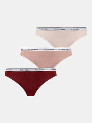 Calvin Klein Underwear figi 3-pack kolor różowy 000QD5207E