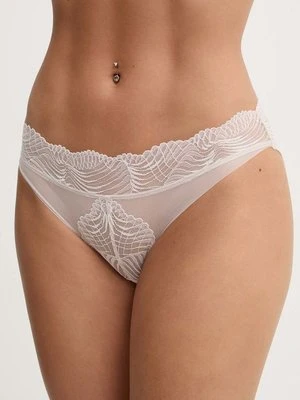 Calvin Klein Underwear figi kolor beżowy z koronki 000QF7911E