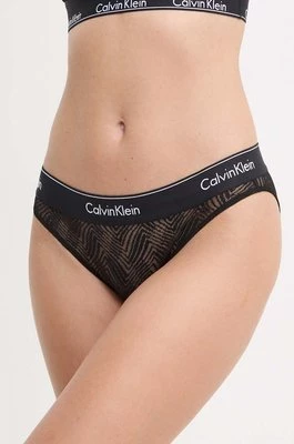 Calvin Klein Underwear figi kolor czarny z koronki 000QF7712E
