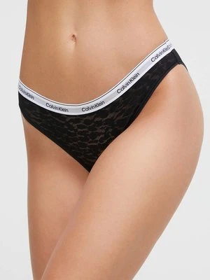 Calvin Klein Underwear figi kolor czarny z koronki