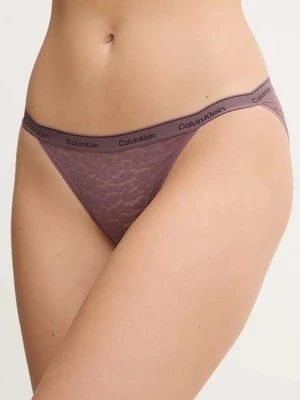 Calvin Klein Underwear figi kolor czerwony z koronki 000QD5213E