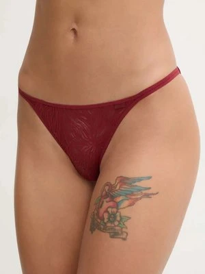 Calvin Klein Underwear figi kolor czerwony z koronki 000QF7105E