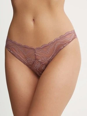 Calvin Klein Underwear figi kolor różowy z koronki 000QF7927E