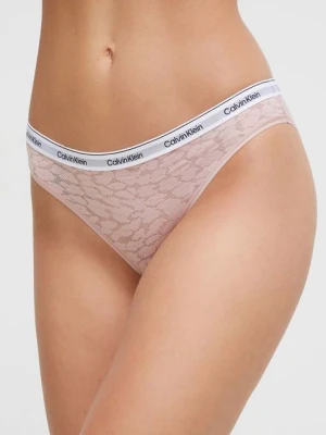 Calvin Klein Underwear figi kolor różowy z koronki