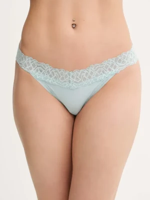 Zdjęcie produktu Calvin Klein Underwear figi kolor turkusowy z koronki 000QF7930E
