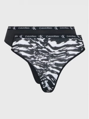 Calvin Klein Underwear Komplet 2 par stringów 000QD3990E Czarny